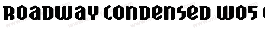 Roadway Condensed W05 Condensed字体转换
